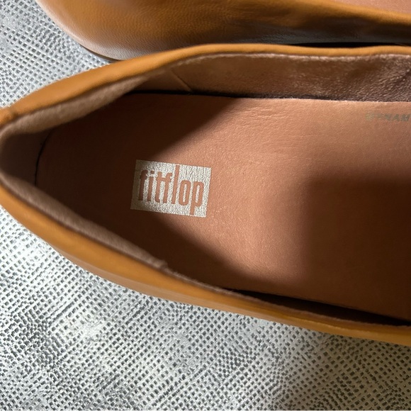 Fitflop ~ LENA Knot Flat Leather Loafers in Mustard size 6 - Picture 4 of 14